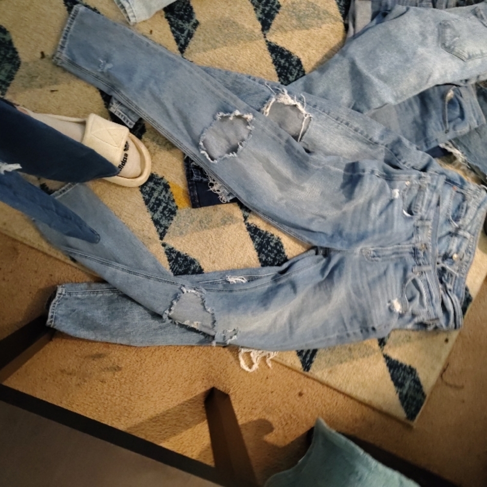 Distressed Light Wash Jeans
